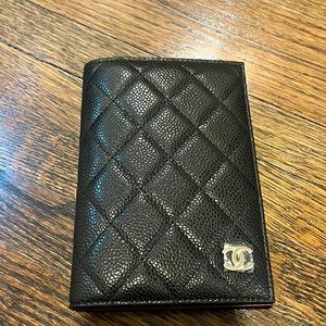Chanel quilted passport case